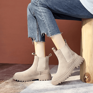 Damen Stiefeletten Mit Zugschlaufen | Plateau
