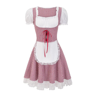 Damen Stilvolles kariertes Oktoberfest-Dirndlkleid | 2025