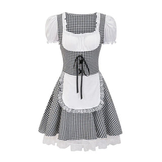 Damen Stilvolles kariertes Oktoberfest-Dirndlkleid | 2025