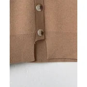 Damen Strickjacke Mit Gänseblümchen & Knopfleiste