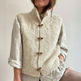 Damen Strickjacke Mit Knebelknöpfen | Ärmellos
