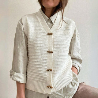 Damen Strickjacke Mit Knebelknöpfen | Ärmellos
