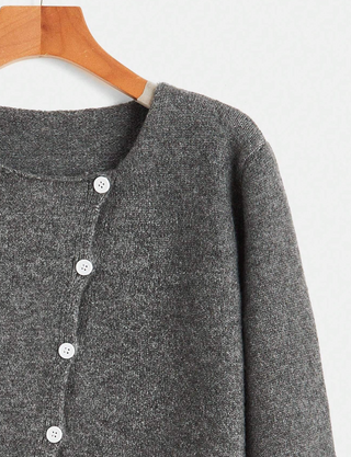 Damen Strickjacke Mit Knöpfen | Bootausschnitt