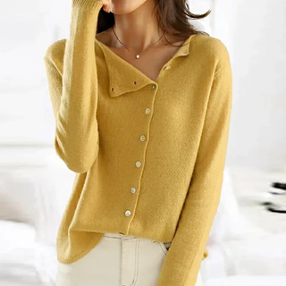 Damen Strickjacke Mit Knöpfen | Bootausschnitt