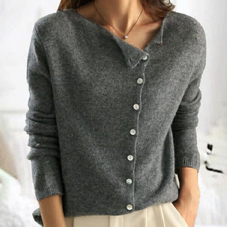 Damen Strickjacke Mit Knöpfen | Bootausschnitt