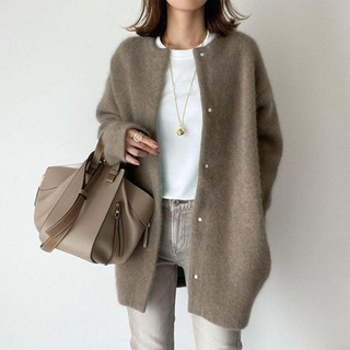 Damen Strickjacke Mit Knöpfen | Oversize