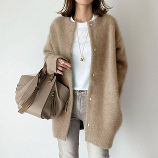 Damen Strickjacke Mit Knöpfen | Oversize