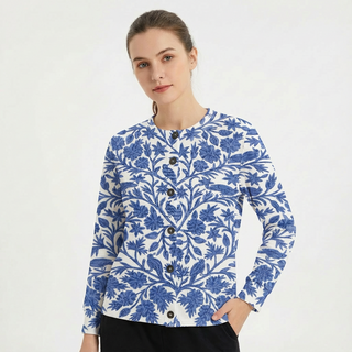 Damen Strickjacke Mit Muster | Langarm