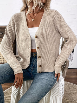 Damen Strickjacke Mit Rippenmuster | Langarm