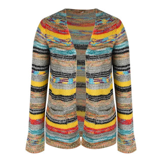 Damen Strickjacke Mit Streifen | Locker