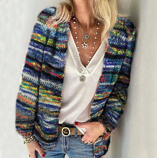 Damen Strickjacke Mit Streifen | Locker