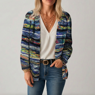 Damen Strickjacke Mit Streifen | Locker