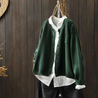 Damen Strickjacke Mit Tasche | Locker