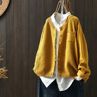 Damen Strickjacke Mit Tasche | Locker