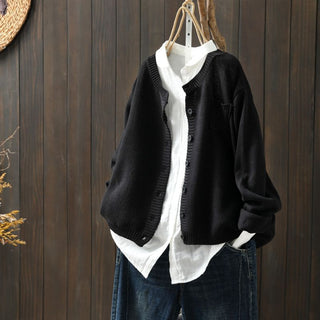 Damen Strickjacke Mit Tasche | Locker