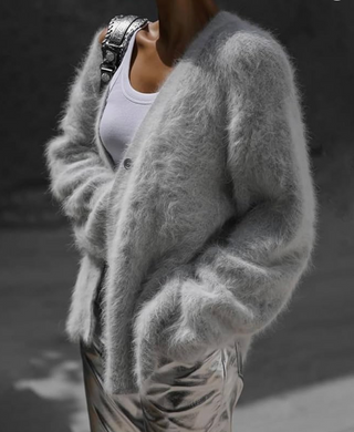 Damen Strickjacke Mit V-Ausschnitt | Locker