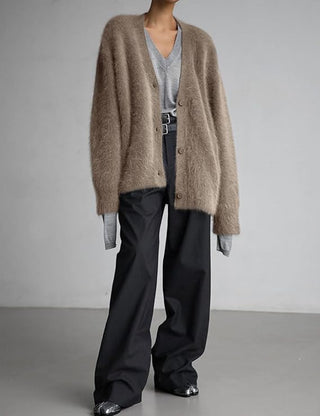 Damen Strickjacke Mit V-Ausschnitt | Locker