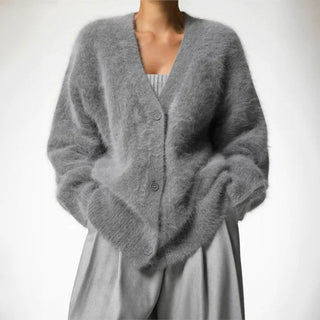 Damen Strickjacke Mit V-Ausschnitt | Locker