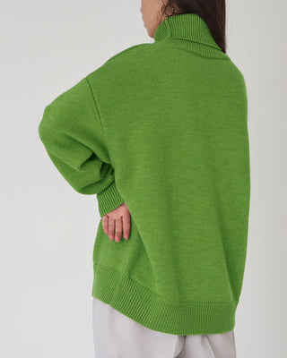 Damen Strickpullover Mit Hohem Rollkragen & Langarm