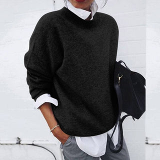 Damen Strickpullover Mit Rundhals & Oversize