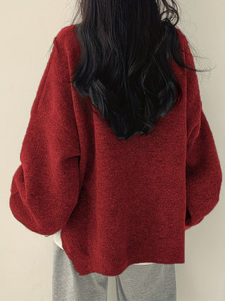Damen Strickpullover Mit Rundhalsausschnitt