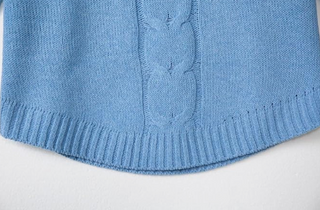 Damen Strickpullover Mit Zopfmuster & Stehkragen