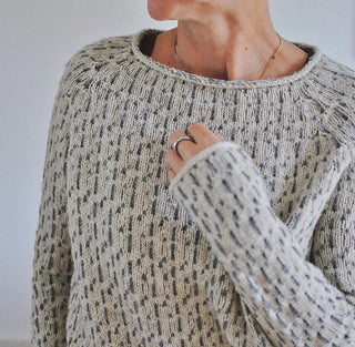 Damen Strickpullover Mit Zweifarb-Struktur & Langarm