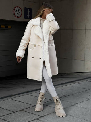 Damen Teddy Jacke Mit Reverskragen | Winter