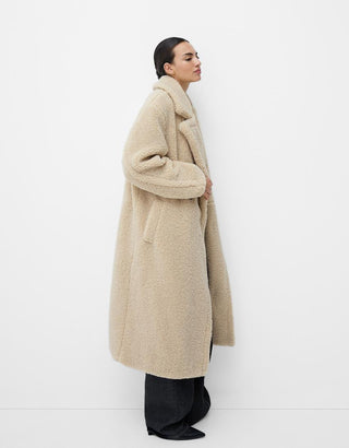 Damen Teddy Mantel Mit Knopfleiste | Winter