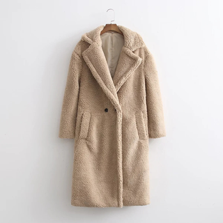 Damen Teddy Mantel Mit Knopfleiste | Winter
