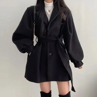 Damen Trenchcoat Mit Ballonärmeln | Abend