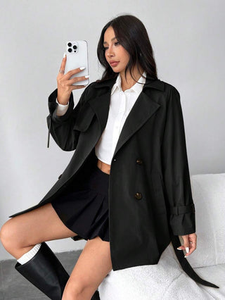 Damen Trenchcoat Mit Gürtel | Regenmantel