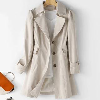 Damen Trenchcoat Mit Knopfleiste | Übergangs