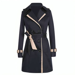 Damen Trenchcoat Mit Kontrastkanten | Übergangs