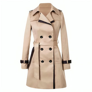 Damen Trenchcoat Mit Kontrastkanten | Übergangs