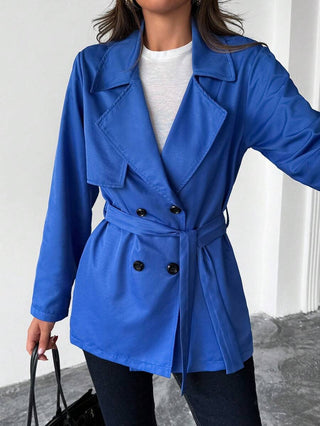 Damen Übergangsjacke Mit Bindegürtel | Lang