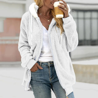 Damen Übergangsjacke Mit Kapuze | Teddy