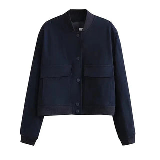 Damen Übergangsjacke Mit Knöpfen & Fronttaschen | Kurz