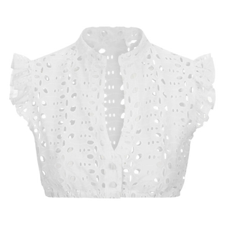 Damen Weiße Oktoberfest Dirndl Bluse Spitze | 2025
