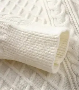 Damen Zopfmuster Strickpullover Mit Rundhals & Warm