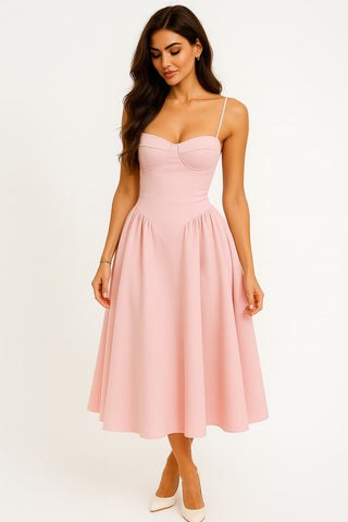 Delilah | Damen Sommer-Midi-Cocktailkleid