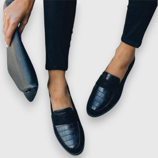 Dorothea | Damen Schwarze Loafer/Halbschuhe | Bequem