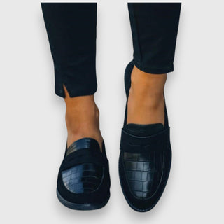 Dorothea | Damen Schwarze Loafer/Halbschuhe | Bequem