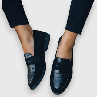 Dorothea | Damen Schwarze Loafer/Halbschuhe | Bequem