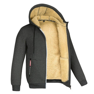 Fleecejacke Herren Komplett Gefüttert Mit Kapuze | Winter