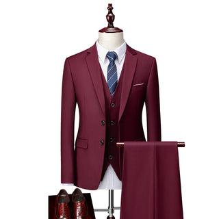 Herren Anzug Dreiteilig Mit Weste & Hose