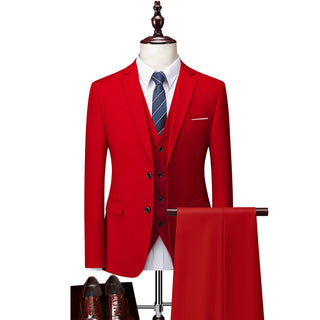 Herren Anzug Dreiteilig Mit Weste & Hose