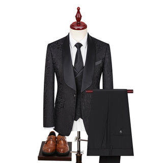 Herren Anzug Mit Muster & Schalkragen