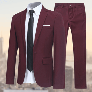 Herren Anzug Mit Slim Fit & Einreiher Design