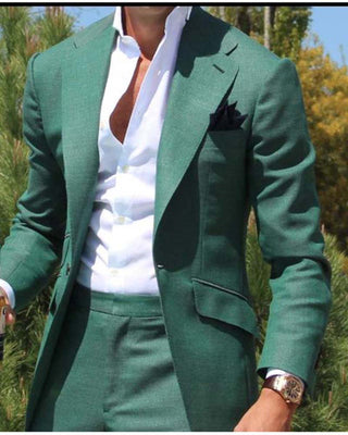 Herren Anzug Slim Fit Mit Revers & Einstecktuch